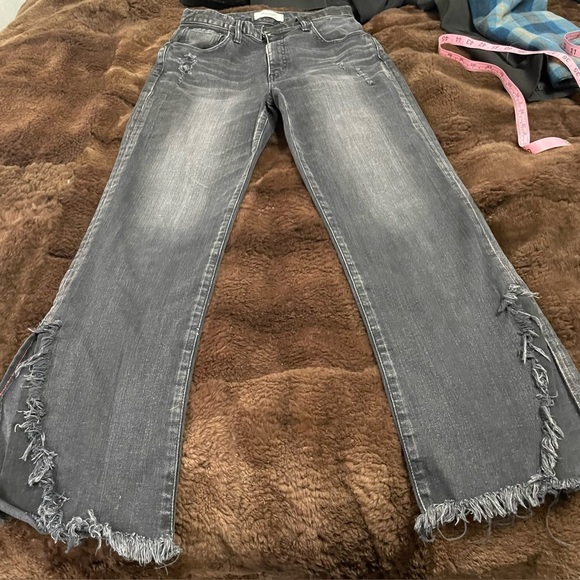 EUC Flare/Straight Moussy Vintage Jeans HOWA High
Rise Black Size 27 Cropped - Picture 5 of 16